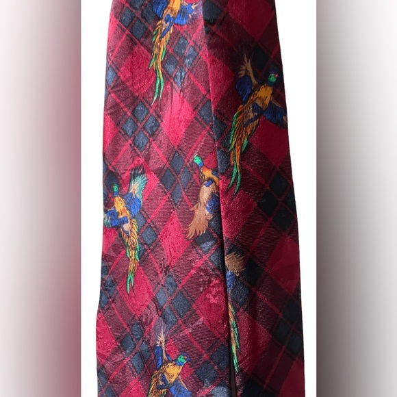 Addiction Pheasant Plaid Tie - Picture 3 of 5